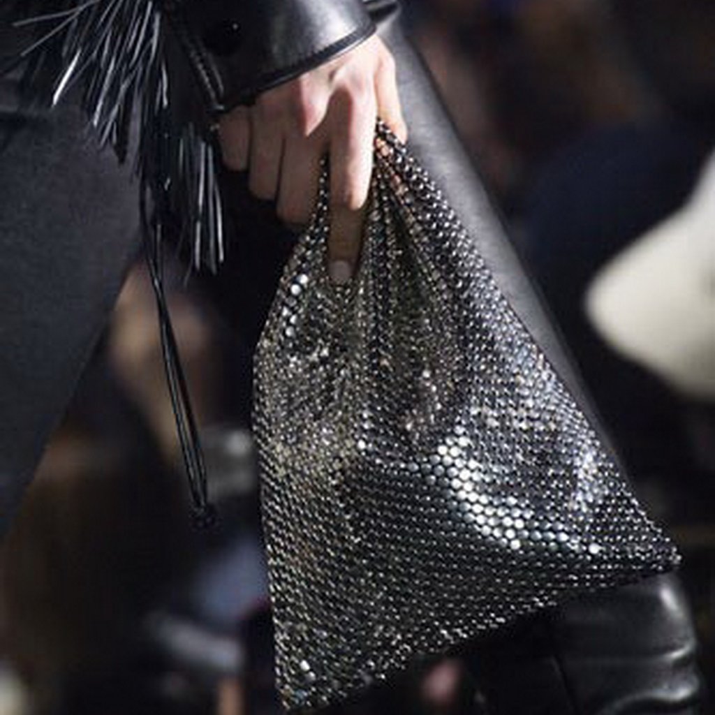 New Alexander Wang Ryan Leather Bag W/Studs, Silver Stud Rhinestones